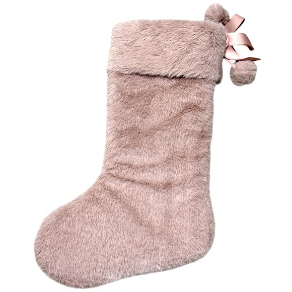 NWT, Victoria's Secret Blush Faux Fur Holiday Stocking - Picture 2 of 4